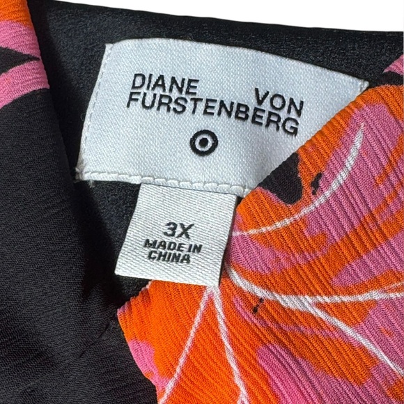 Diane Von Furstenberg women’s chiffon blouse adjustable straps size 3x - Picture 7 of 9